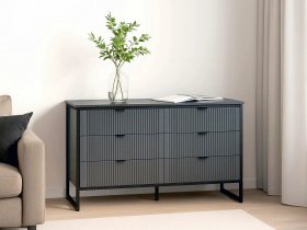 Комод 6 ящиков Нора (металл бруклин/графит) в Новотырышкино - novotyryshkino.mebel-nsk.ru | фото