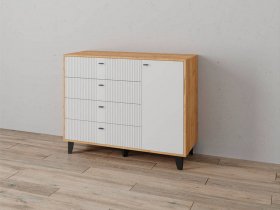Комод «Катрин-13» (дуб крафт золотой/карбон фарфор) в Новотырышкино - novotyryshkino.mebel-nsk.ru | фото