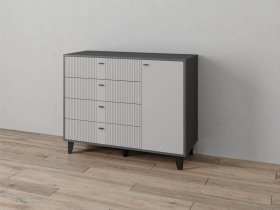 Комод «Катрин-13» (графит/светло-серый) в Новотырышкино - novotyryshkino.mebel-nsk.ru | фото