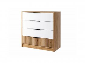 Комод КМ-001 Ивис (дуб крафт золотой/белый) в Новотырышкино - novotyryshkino.mebel-nsk.ru | фото