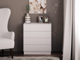 Комод Км010 (белый) в Новотырышкино - novotyryshkino.mebel-nsk.ru | фото