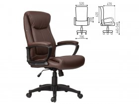 Кресло офисное BRABIX Enter EX-511, коричневое в Новотырышкино - novotyryshkino.mebel-nsk.ru | фото