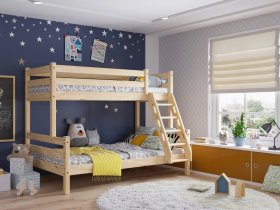 Кровать двухъярусная Адель (прозрачный лак) в Новотырышкино - novotyryshkino.mebel-nsk.ru | фото