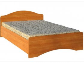 Кровать двуспальная 1,6м-1 (круглая спинка) в Новотырышкино - novotyryshkino.mebel-nsk.ru | фото