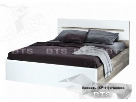 Кровать двуспальная 1,6 м  Наоми КР-11 в Новотырышкино - novotyryshkino.mebel-nsk.ru | фото