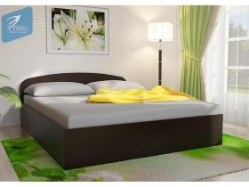 Кровать двуспальная 1,6м с подъем. мех. (венге) в Новотырышкино - novotyryshkino.mebel-nsk.ru | фото