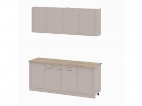 Кухонный гарнитур 2,0м Одетта (меланж/дуб сонома) в Новотырышкино - novotyryshkino.mebel-nsk.ru | фото