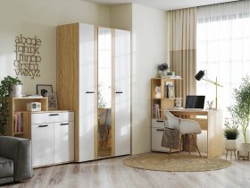 Модульная детская Санса (дуб сонома/белый) в Новотырышкино - novotyryshkino.mebel-nsk.ru | фото
