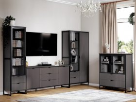 Модульная гостиная Нора (металл бруклин/графит) в Новотырышкино - novotyryshkino.mebel-nsk.ru | фото
