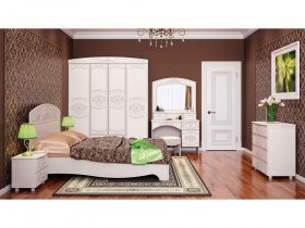 Модульная спальня Каролина в Новотырышкино - novotyryshkino.mebel-nsk.ru | фото