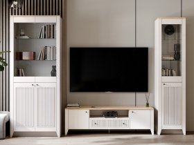 Модульная стенка Валенсия в Новотырышкино - novotyryshkino.mebel-nsk.ru | фото