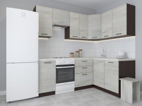 Модульная угловая кухня 1,4м*2,1м Лада (пикард) в Новотырышкино - novotyryshkino.mebel-nsk.ru | фото