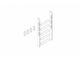 Пакет №10 Прямая лестница и опоры для двухъярусной кровати Соня в Новотырышкино - novotyryshkino.mebel-nsk.ru | фото