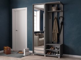 Прихожая «Ларго-2» (графит серый) в Новотырышкино - novotyryshkino.mebel-nsk.ru | фото