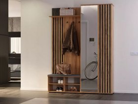 Прихожая Марракеш (дуб вотан/цемент темный) в Новотырышкино - novotyryshkino.mebel-nsk.ru | фото