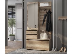 Прихожая ПР-04 Энигма (венге/дуб каньон) в Новотырышкино - novotyryshkino.mebel-nsk.ru | фото