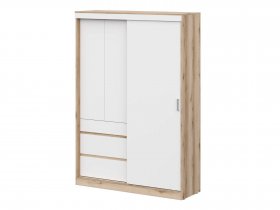 Шкаф-купе (1,5м) Брауни (дуб делано/белый) в Новотырышкино - novotyryshkino.mebel-nsk.ru | фото