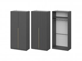 Шкаф ШК-100 Эккервуд (графит) в Новотырышкино - novotyryshkino.mebel-nsk.ru | фото
