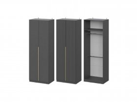 Шкаф ШК-75 Эккервуд (графит) в Новотырышкино - novotyryshkino.mebel-nsk.ru | фото