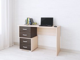 Стол письменный Сити-2 (венге/дуб молочный) в Новотырышкино - novotyryshkino.mebel-nsk.ru | фото