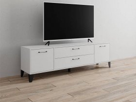 Тумба под ТВ Парус-13 (белый) в Новотырышкино - novotyryshkino.mebel-nsk.ru | фото